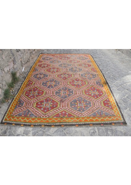 Türk Halısı, Eskitme Halı, Halı, 188 x 319 cm Turuncu Halı, Anadolusı Oturma Odası Halı, 1561