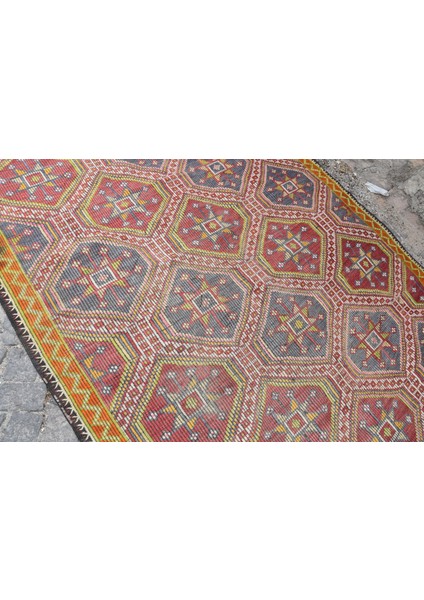 Türk Halısı, Eskitme Halı, Halı, 188 x 319 cm Turuncu Halı, Anadolusı Oturma Odası Halı, 1561 indirimleri