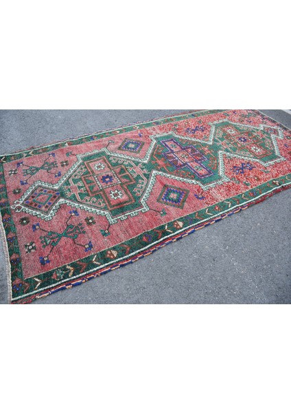 Eskitme Halı, Türk Halısı, Halı, 149 x 310 cm Pempe Halı, Kabilesı Yer Halı, Dekoratif Salon Halı, 63
