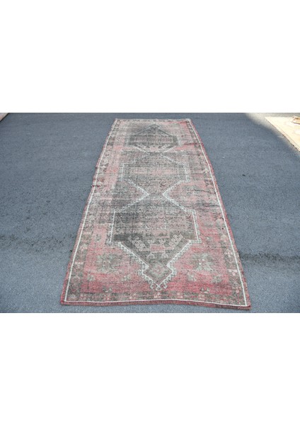 Eskitme Halı, Türk Halısı, Halı, 139 x 322 cm Pempe Halı, El Dokuma Yer Halı, Bohemsı Yer Halı, 6362