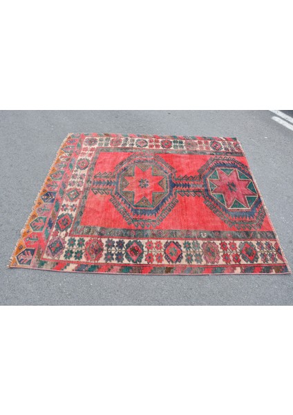 Eskitme Halı, Türk Halısı, Halı, 148 x 179 cm Kırmızı Halı, Bohemsı Alan Halı, El Dokuma Alan Halı, 7 modelleri