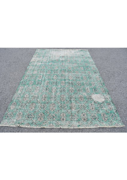 Türk Halısı, Eskitme Halı, Halı, 172 x 267 cm Yeşil Halı, Büyük Halı, Yün Oturma Odası Halı, 8972
