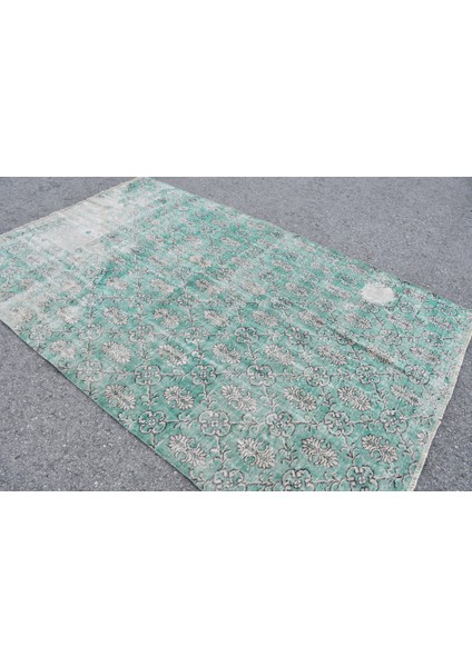 Türk Halısı, Eskitme Halı, Halı, 172 x 267 cm Yeşil Halı, Büyük Halı, Yün Oturma Odası Halı, 8972