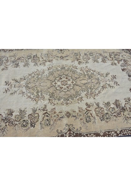 Eskitme Halı, Türk Halısı, Halı, 155 x 290 cm Bej Halı, Dekoratif Büyük Halı, Ofice Yer Halı, 7292