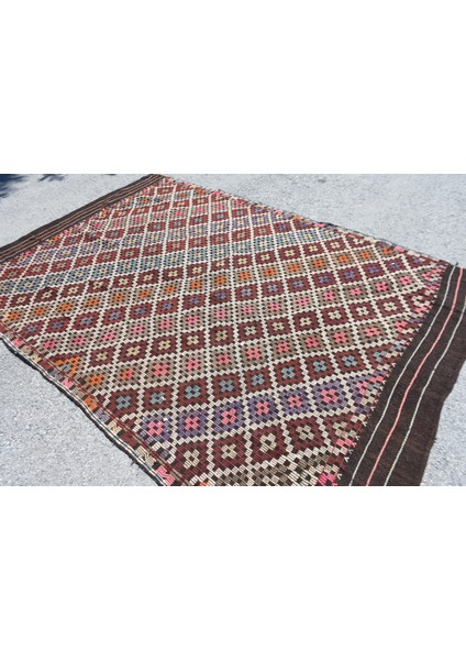 Eskitme Kilim, Türk Kilim, Large Kilim, 180 x 279 cm Kırmızı Kilim, Organik Kilim, Yersı Kilim, 9390 fırsatları