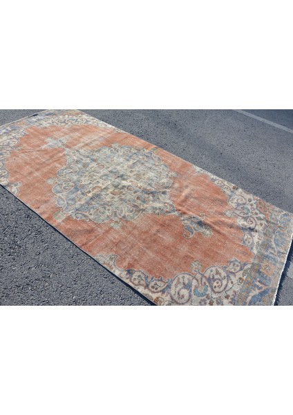 Türk Halısı, Eskitme Halı, Halı, 143 x 301 cm Kırmızı Halı, Bohemsı Yer Halı, Oturma Odası Halı, 8335
