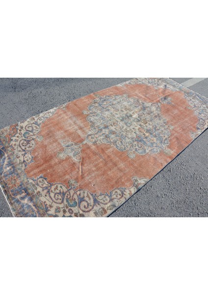 Türk Halısı, Eskitme Halı, Halı, 143 x 301 cm Kırmızı Halı, Bohemsı Yer Halı, Oturma Odası Halı, 8335