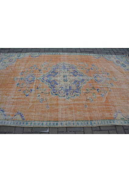 Türk Halısı, Eskitme Halı, Halı, 156 x 271 cm Turuncu Halı, Ofice Salon Halı, Dekoratif Büyük Halı, 9 modelleri