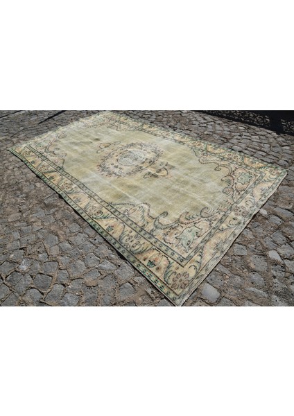 Eskitme Halı, Türk Halısı, Halı, 180 x 296 cm Yeşil Halı, Kabilesı Salon Halı, Yün Büyük Halı, 2424