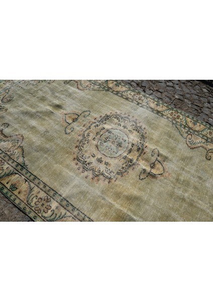 Eskitme Halı, Türk Halısı, Halı, 180 x 296 cm Yeşil Halı, Kabilesı Salon Halı, Yün Büyük Halı, 2424