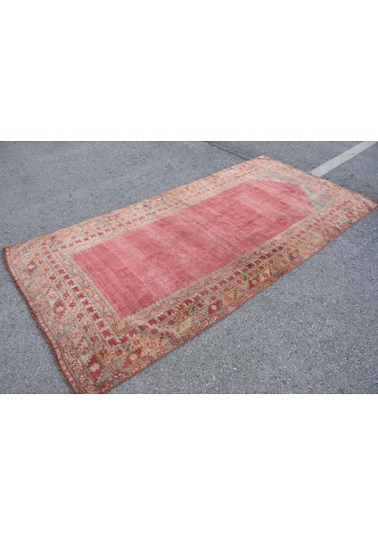 Türk Halısı, Eskitme Halı, Halı, 144 x 308 cm Pempe Halı, Anadolusı Oturma Odası Halı, 8010