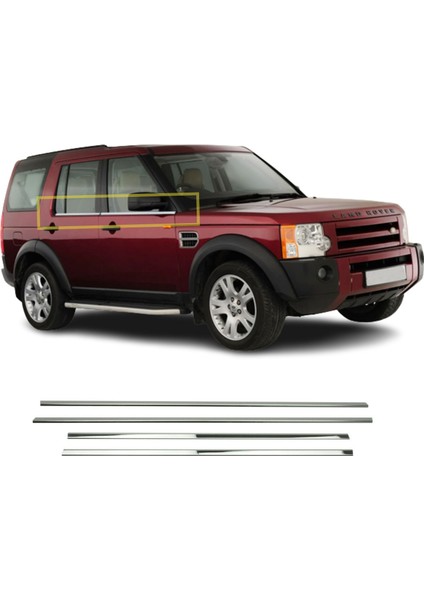 A&G Tuning Land Rover Discovery 3 Krom Cam Çıtası 4 Parça 2004-2009 Arası P.çelik