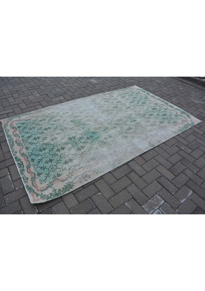 Türk Halısı, Eskitme Halı, Halı, 144 x 245 cm Yeşil Halı, Dekoratif Alan Halı, El Yapımı Alan Halı, 9 fiyatları