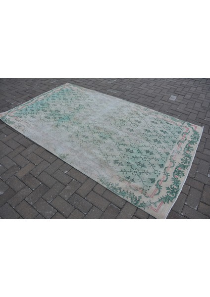 Türk Halısı, Eskitme Halı, Halı, 144 x 245 cm Yeşil Halı, Dekoratif Alan Halı, El Yapımı Alan Halı, 9 fırsatları