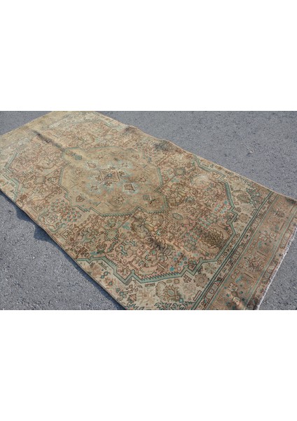 Eskitme Halı, Türk Halısı, Halı, 136 x 282 cm Kahverengi Halı, Bahçe Büyük Halı, Ofice Oturma Odası Ha