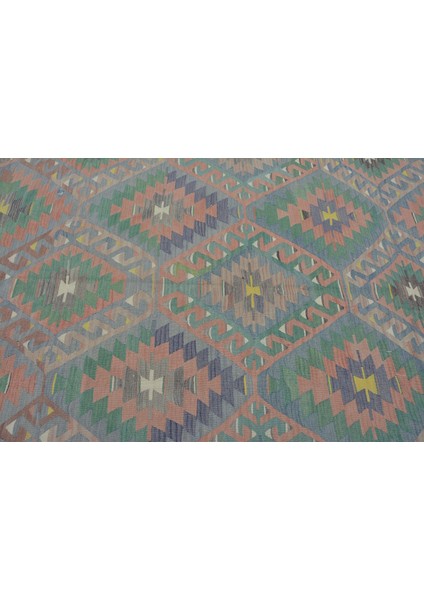 Türk Halısı, Eskitme Halı, Halı, 152 x 326 cm Yeşil Halı, Kabilesı Yer Halı, Yün Yer Halı, 8522