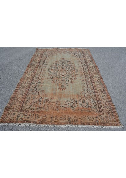 Türk Halısı, Eskitme Halı, Halı, 173 x 264 cm Kahverengi Halı, El Dokuma Yer Halı, 9670