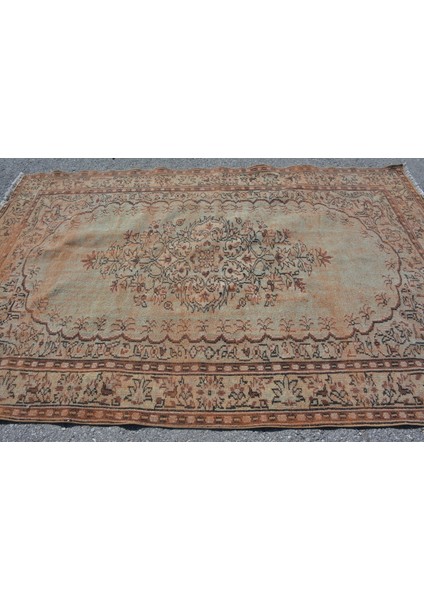 Türk Halısı, Eskitme Halı, Halı, 173 x 264 cm Kahverengi Halı, El Dokuma Yer Halı, 9670