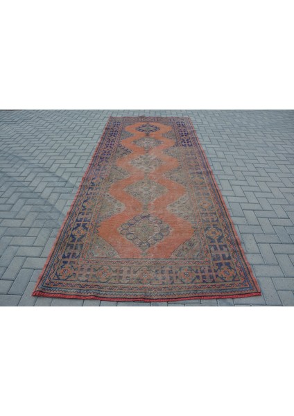 Türk Halısı, Eskitme Halı, Halı, 143 x 345 cm Mavi Halı, Ofice Salon Halı, Kabilesı Büyük Halı, 10967