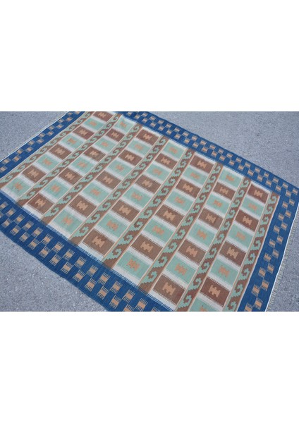 Türk Halısı, Eskitme Halı, Halı, 143 x 189 cm Mavi Halı, Bahçe Alan Halı, Banyo Halı, 8471 fırsatları