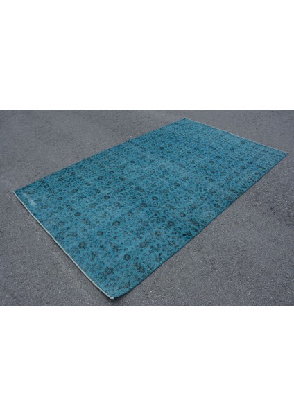 Türk Halısı, Eskitme Halı, Halı, 160 x 259 cm Mavi Halı, Salon Halı, Yer Halı, El Dokuma Büyük Halı, fiyatları