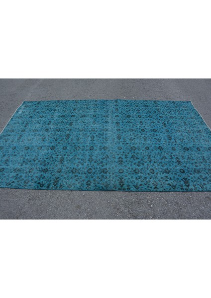 Türk Halısı, Eskitme Halı, Halı, 160 x 259 cm Mavi Halı, Salon Halı, Yer Halı, El Dokuma Büyük Halı, modelleri