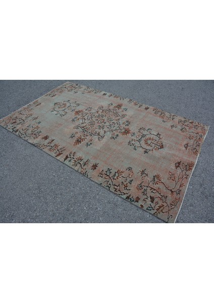 Eskitme Halı, Türk Halısı, Halı, 133 x 221 cm Yeşil Halı, Ofice Alan Halı, Yün Alan Halı, 9703