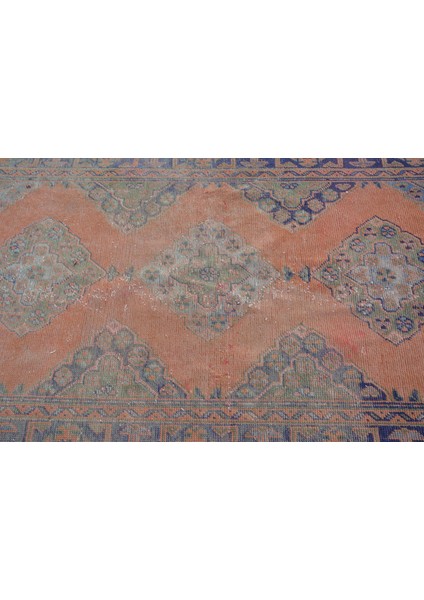 Türk Halısı, Eskitme Halı, Halı, 143 x 345 cm Mavi Halı, Ofice Salon Halı, Kabilesı Büyük Halı, 10967