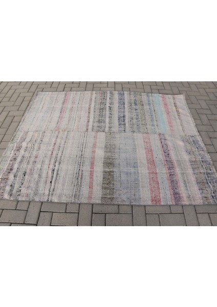 Eskitme Halı, Türk Halısı, Halı, 155 x 202 cm Bej Halı, Yün Banyo Halı, El Yapımı Alan Halı, 8145