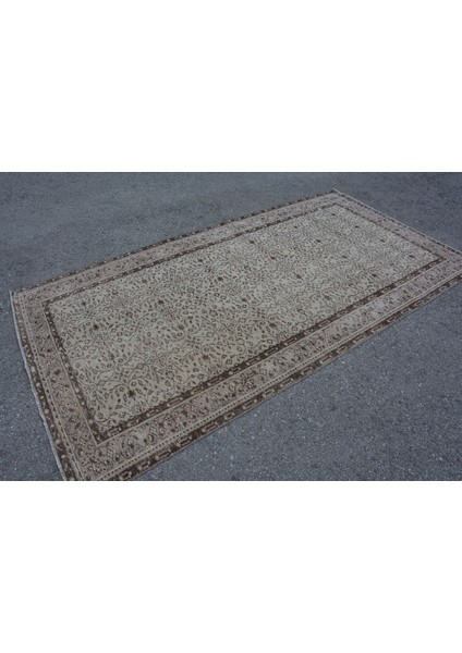 Eskitme Halı, Türk Halısı, Halı, 145 x 270 cm Bej Halı, Anadolusı Salon Halı, Büyük Halı, 9832
