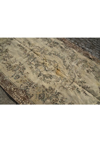 Türk Halısı, Eskitme Halı, Halı, 165 x 295 cm Bej Halı, Bohemsı Yer Halı, Oturma Odası Halı, 2467