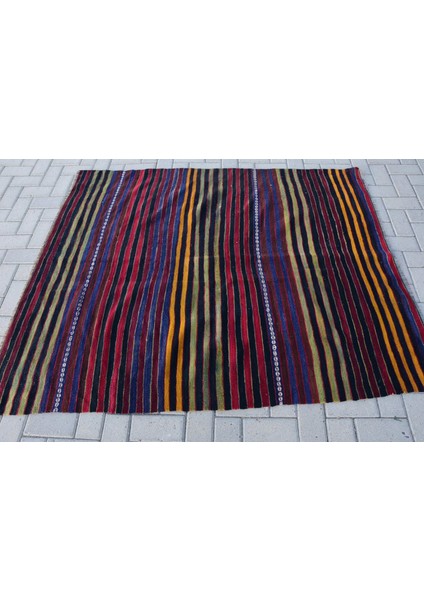 Eskitme Halı, Türk Halısı, Halı, 143 x 283 cm Kırmızı Halı, Ofice Oturma Odası Halı, 8158