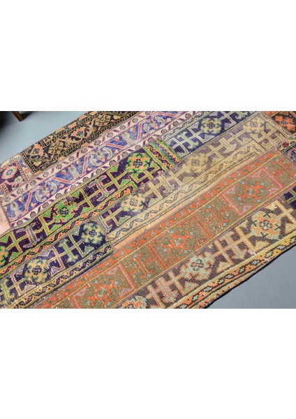 Eskitme Halı, Türk Halısı, Halı, 110 x 220 cm Yeşil Halı, Alan Halı, El Dokuma Banyo Halı, 8284