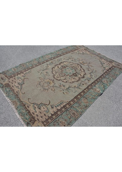 Eskitme Halı, Türk Halısı, Halı, 170 x 265 cm Yeşil Halı, Kabilesı Büyük Halı, Yün Yer Halı, 9968