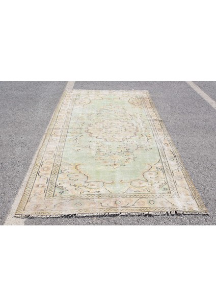 Türk Halısı, Eskitme Halı, Halı, 170 x 304 cm Bej Halı, Organik Yer Halı, Yer Halı, 7002