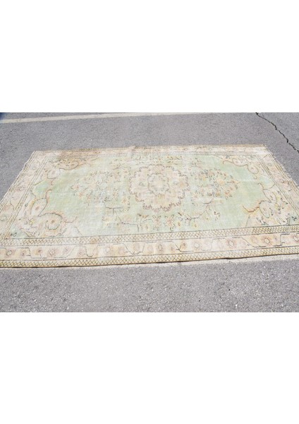 Türk Halısı, Eskitme Halı, Halı, 170 x 304 cm Bej Halı, Organik Yer Halı, Yer Halı, 7002