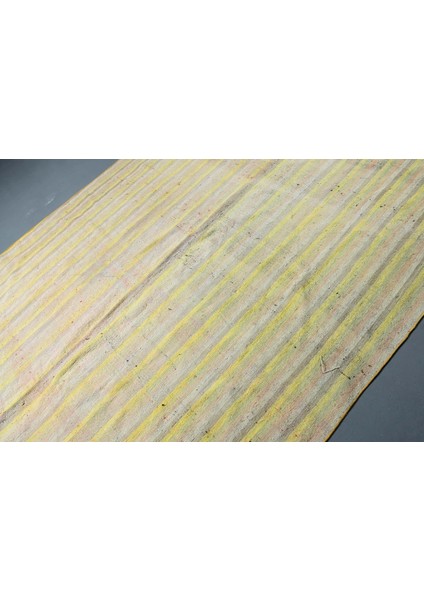 Türk Halısı, Eskitme Halı, Halı, 207 x 264 cm Sarı Halı, El Dokuma Yer Halı, Dekoratif Büyük Halı, 82 indirimleri