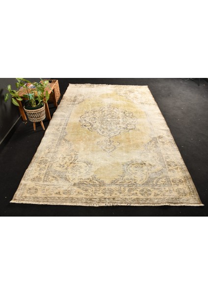 Eskitme Halı, Türk Halısı, Halı, 171 x 270 cm Yeşil Halı, El Dokuma Salon Halı, Yer Halı, 10697