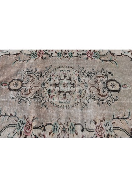 Türk Halısı, Eskitme Halı, Halı, 164 x 268 cm Bej Halı, Organik Büyük Halı, El Yapımı Yer Halı, 10577