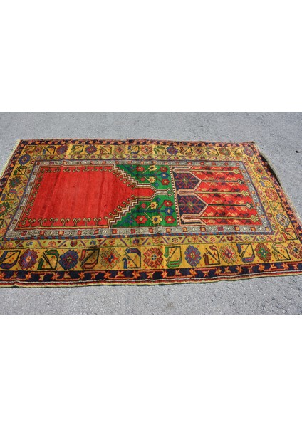 Türk Halısı, Eskitme Halı, Halı, 139 x 231 cm Kırmızı Halı, Alan Halı, Bohemsı Alan Halı, 7617