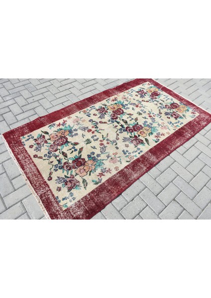 Eskitme Halı, Türk Halısı, Halı, 115 x 204 cm Kırmızı Halı, El Yapımı Alan Halı, Alan Halı, 10960 fiyatları