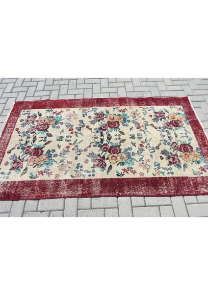 Eskitme Halı, Türk Halısı, Halı, 115 x 204 cm Kırmızı Halı, El Yapımı Alan Halı, Alan Halı, 10960 modelleri