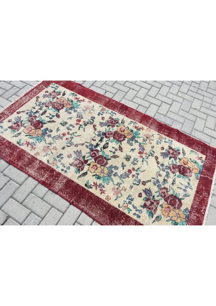 Eskitme Halı, Türk Halısı, Halı, 115 x 204 cm Kırmızı Halı, El Yapımı Alan Halı, Alan Halı, 10960 fırsatları