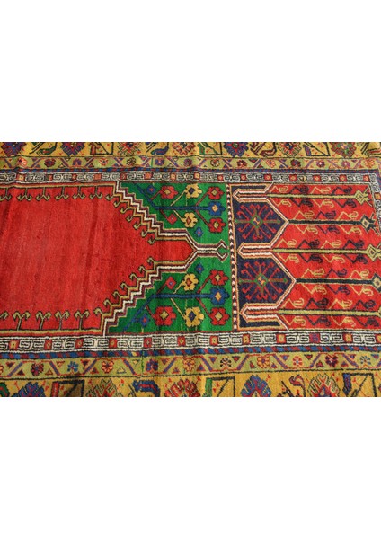 Türk Halısı, Eskitme Halı, Halı, 139 x 231 cm Kırmızı Halı, Alan Halı, Bohemsı Alan Halı, 7617