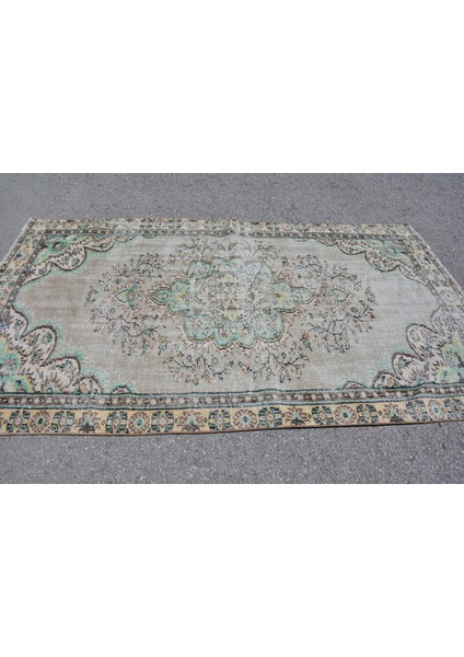 Türk Halısı, Eskitme Halı, Halı, 143 x 252 cm Yeşil Halı, El Yapımı Banyo Halı, Dekoratif Banyo Halı, modelleri