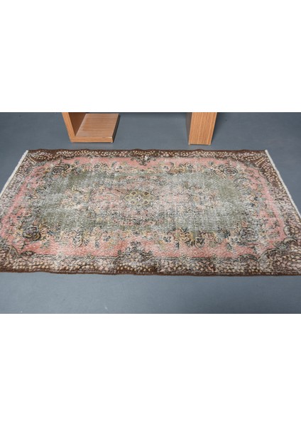 Türk Halısı, Eskitme Halı, Halı, 120 x 209 cm Yeşil Halı, Bohemsı Banyo Halı, Ofice Banyo Halı, 10986