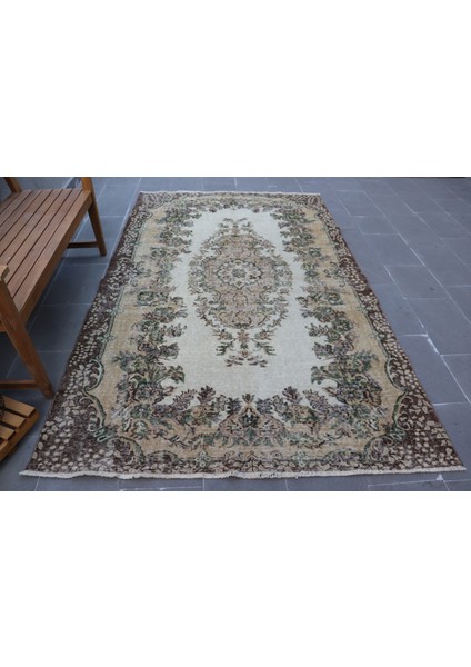 Eskitme Halı, Türk Halısı, Halı, 161 x 262 cm Kahverengi Halı, Anadolusı Yer Halı, 4448
