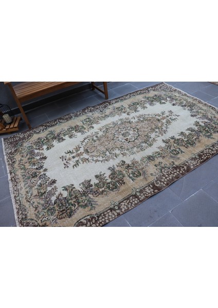 Eskitme Halı, Türk Halısı, Halı, 161 x 262 cm Kahverengi Halı, Anadolusı Yer Halı, 4448