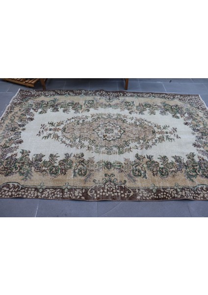Eskitme Halı, Türk Halısı, Halı, 161 x 262 cm Kahverengi Halı, Anadolusı Yer Halı, 4448