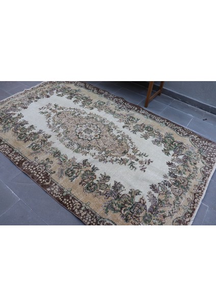 Eskitme Halı, Türk Halısı, Halı, 161 x 262 cm Kahverengi Halı, Anadolusı Yer Halı, 4448